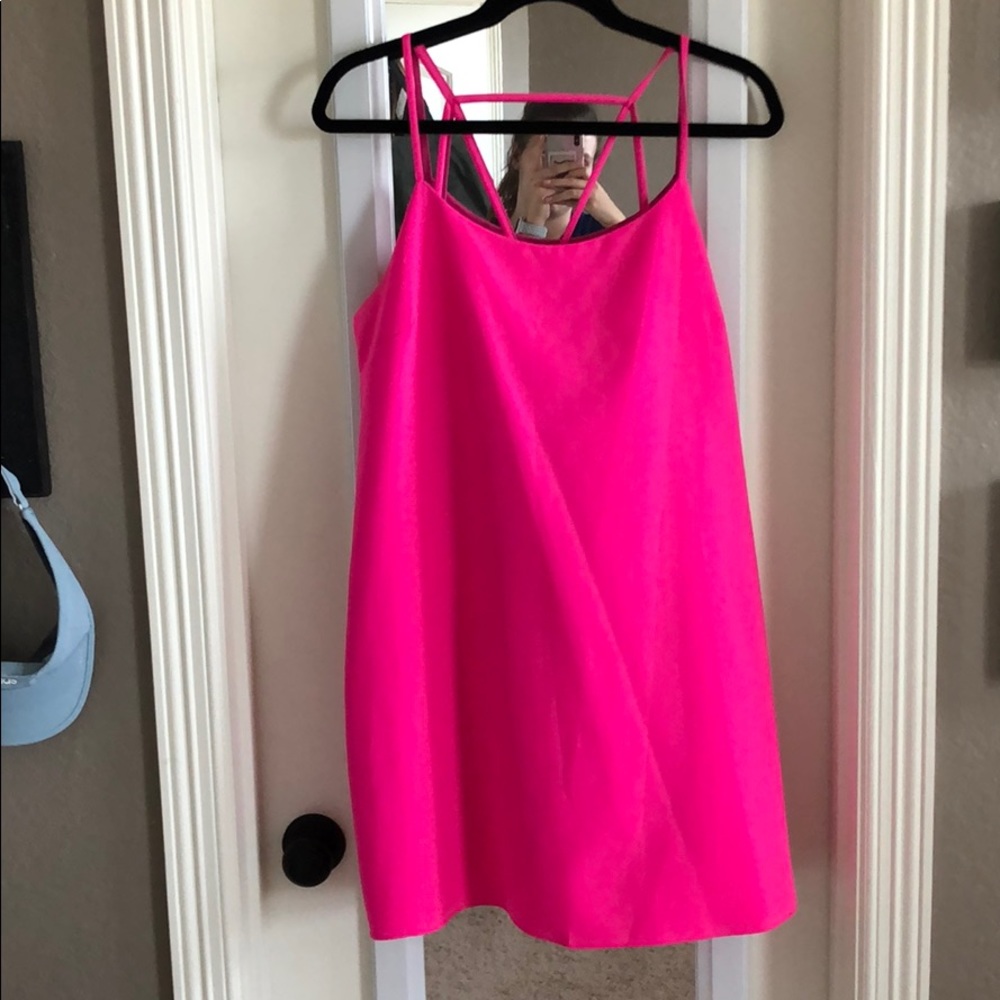 Hot pink dress